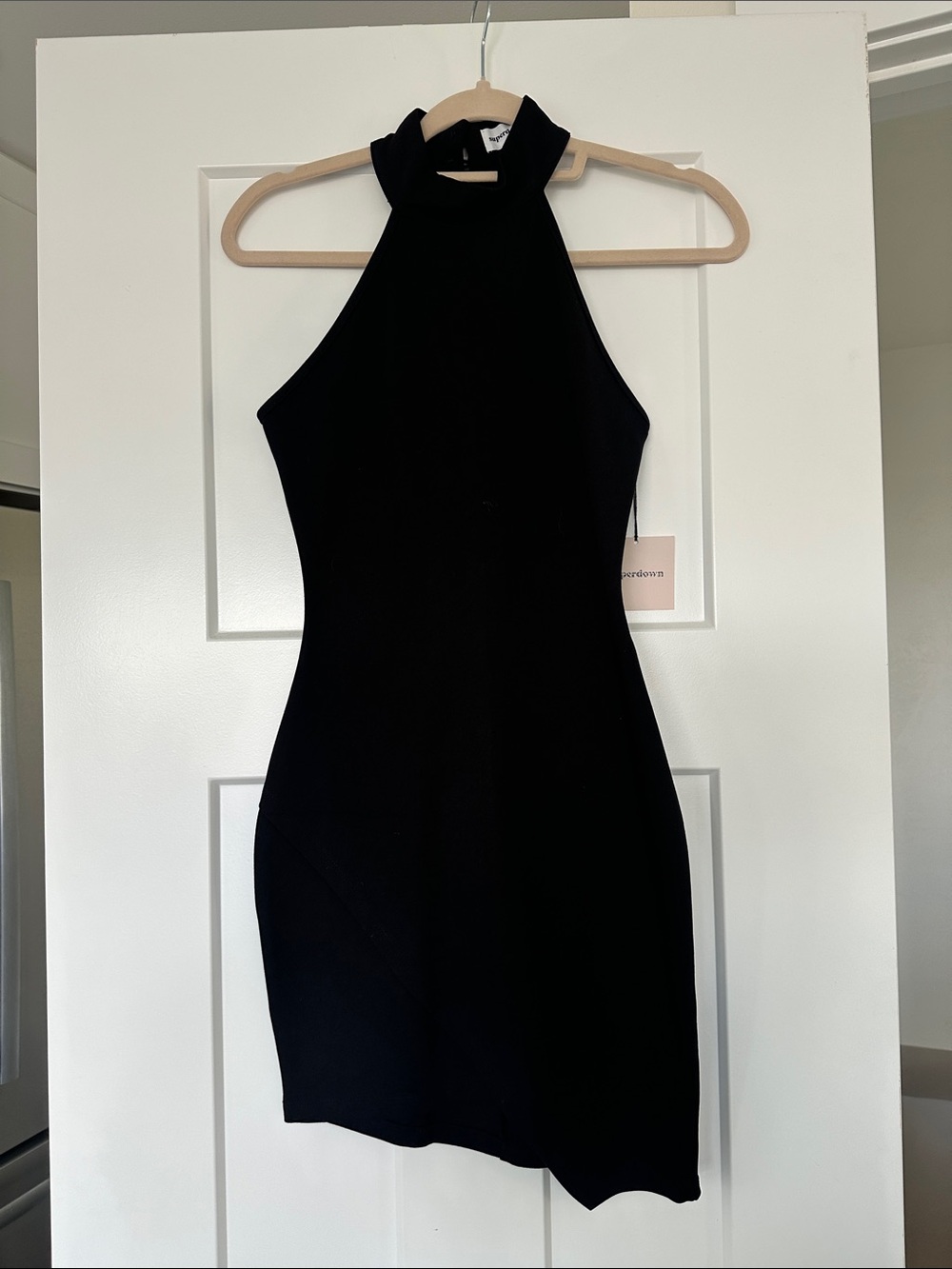 superdown Black Halter Mini Dress
